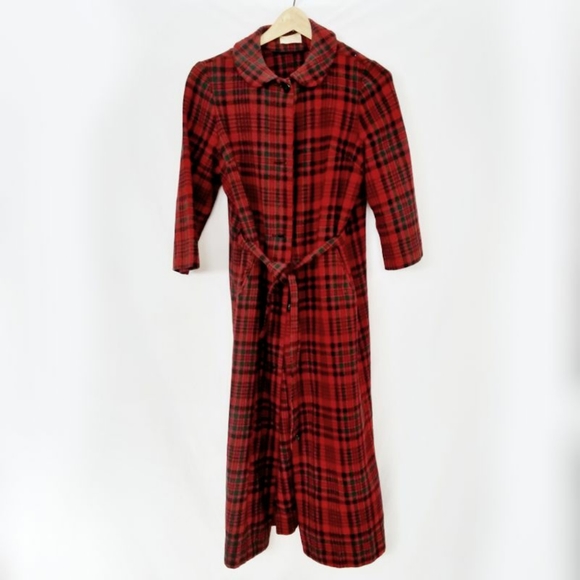 Pendleton Other - True Vintage Pendleton 100% wool red + black plaid